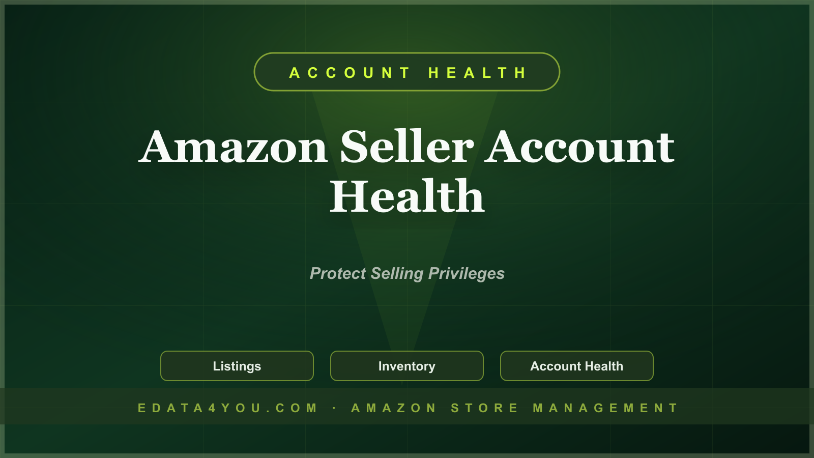 Amazon Seller Account Health Management Guide: Metrics, Violations, Reviews, and Suspensions