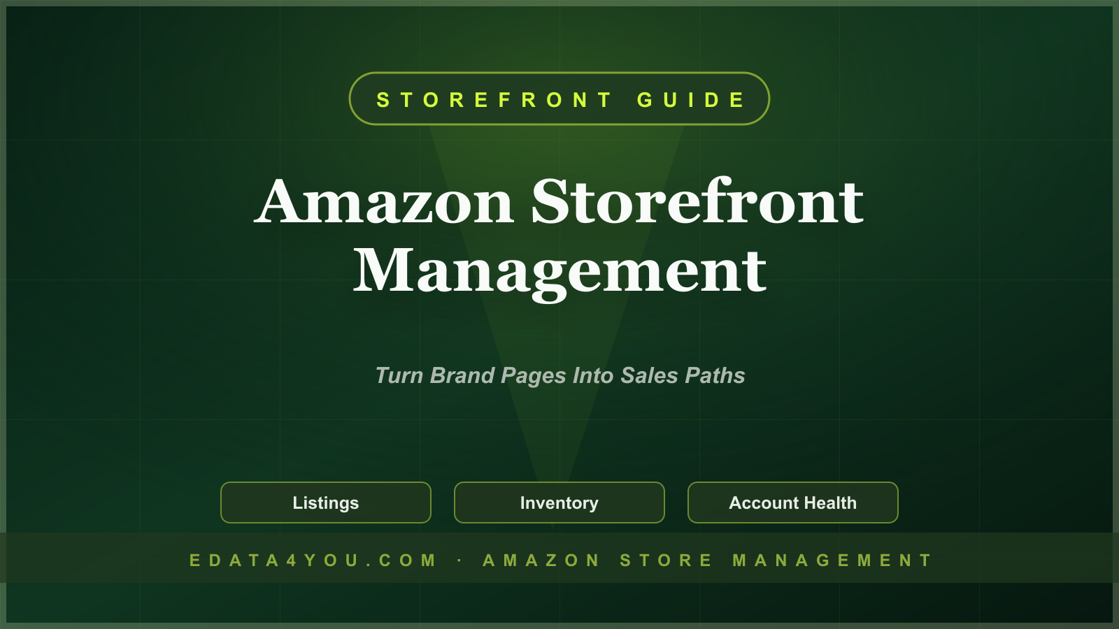 Amazon Storefront Management Guide: Brand Store Design, Navigation, Content, and Conversion
