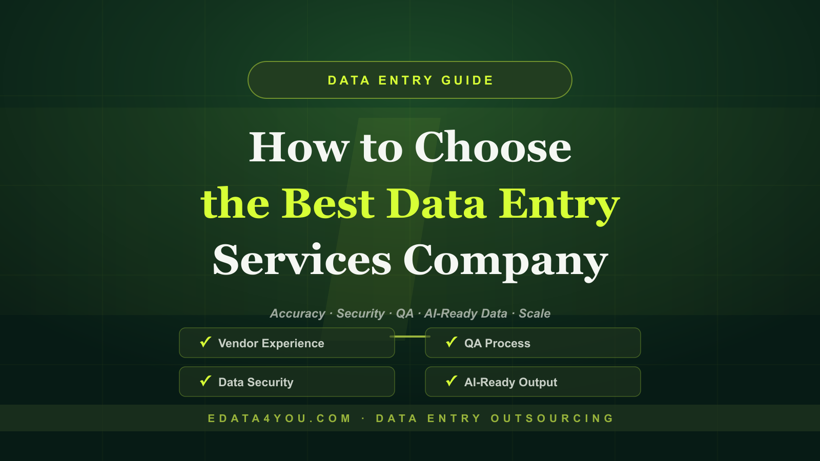 How to Choose the Best Data Entry Services Company in 2026