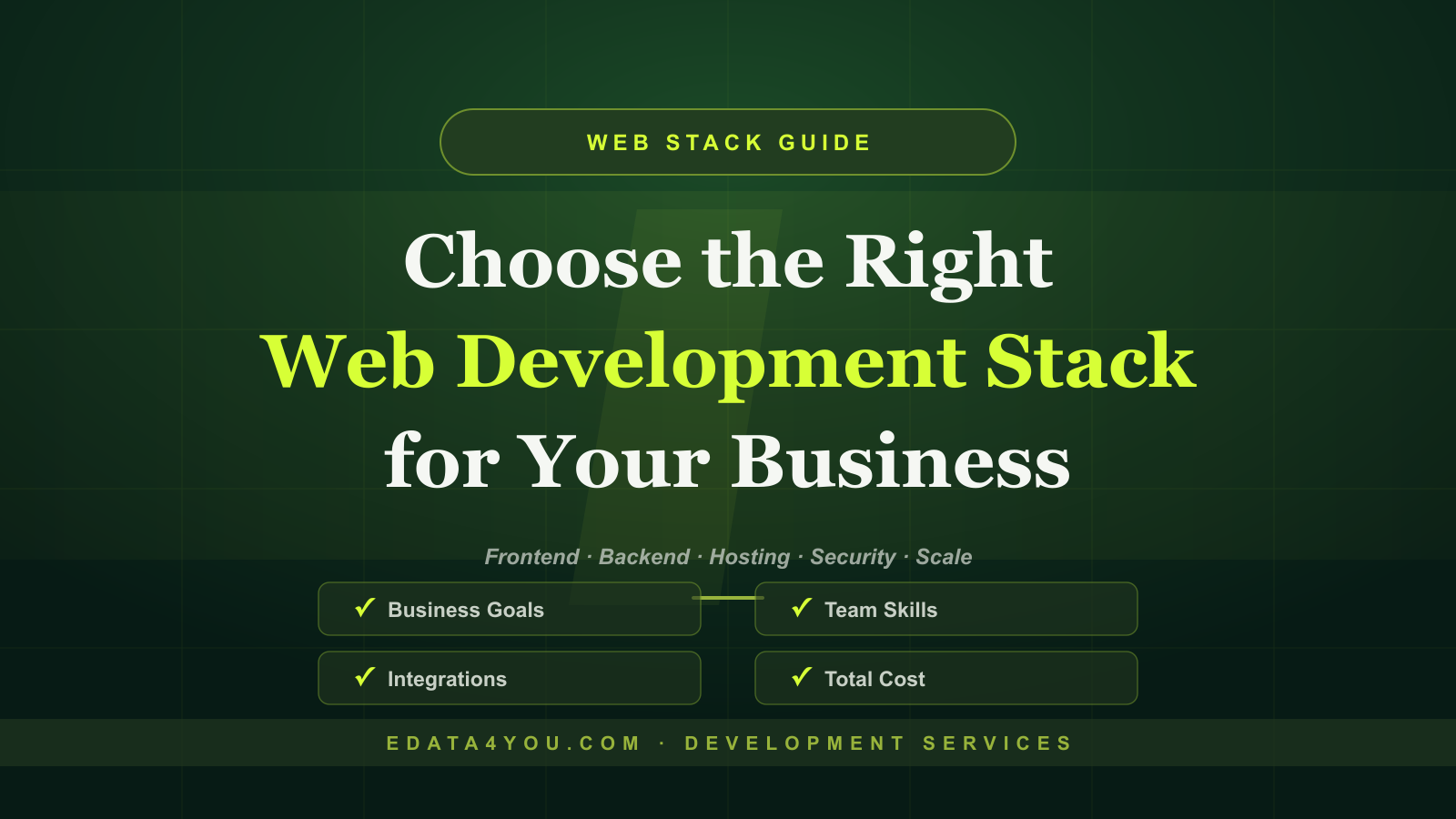 How to Choose the Right Web Development Stack for Your Business in 2026
