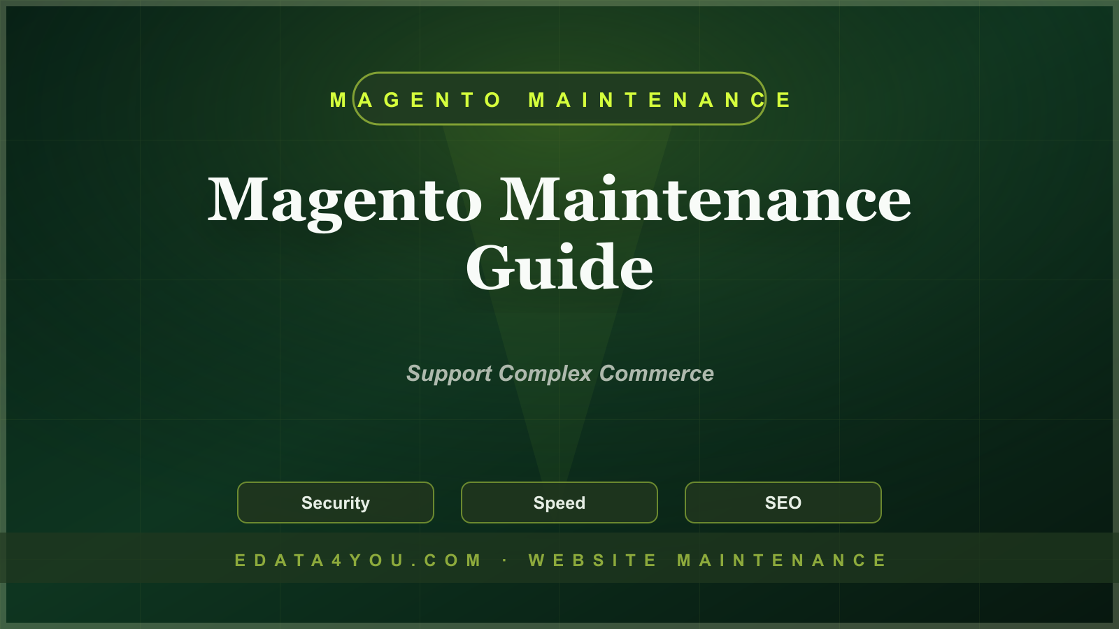 Magento Maintenance Guide: Security, Performance, Catalogs, Extensions, and Upgrades