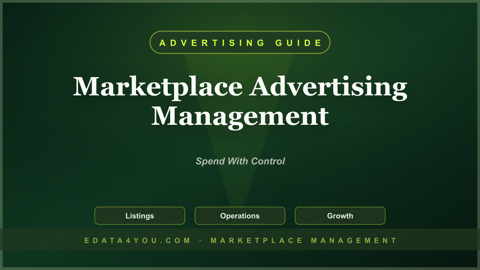 Marketplace Advertising Management Guide: Sponsored Products, Budgets, and ROAS
