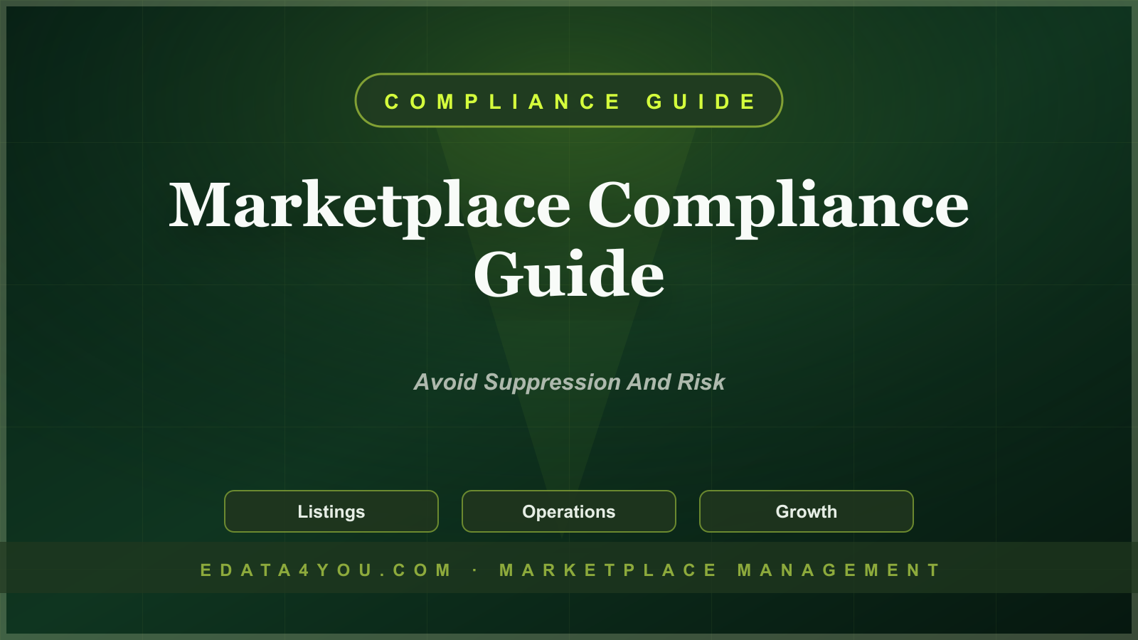 Marketplace Compliance Guide: Avoid Listing Suppression, Policy Violations, and Account Risk