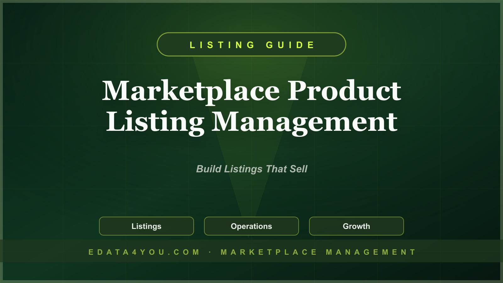 Marketplace Product Listing Management Guide: Titles, Images, Attributes, and SEO