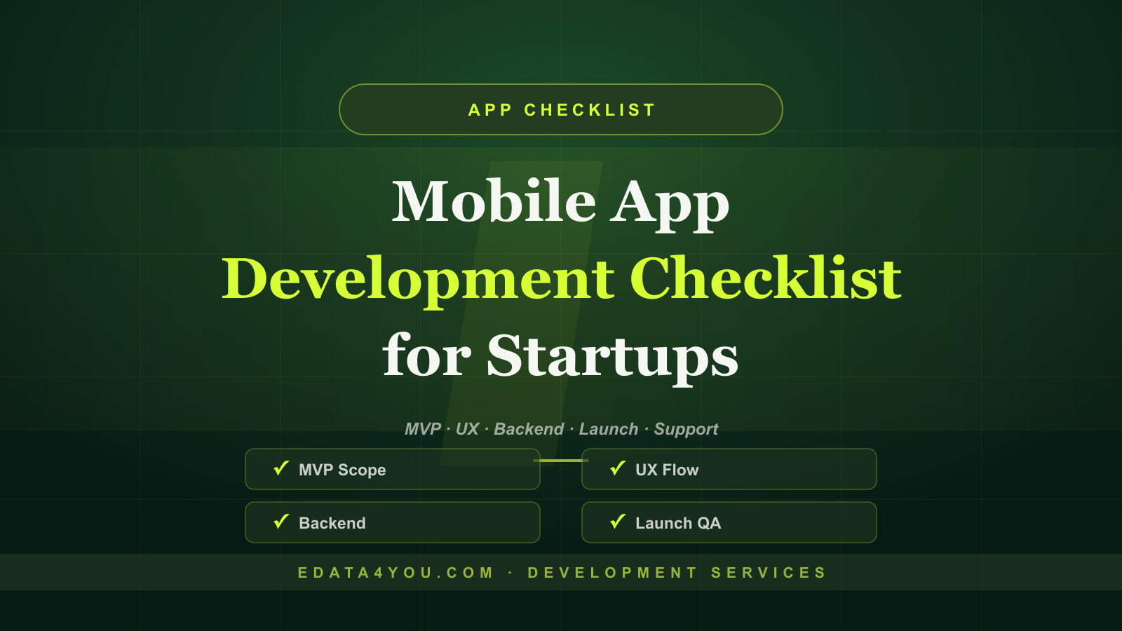 Mobile App Development Checklist for Startups and Small Businesses