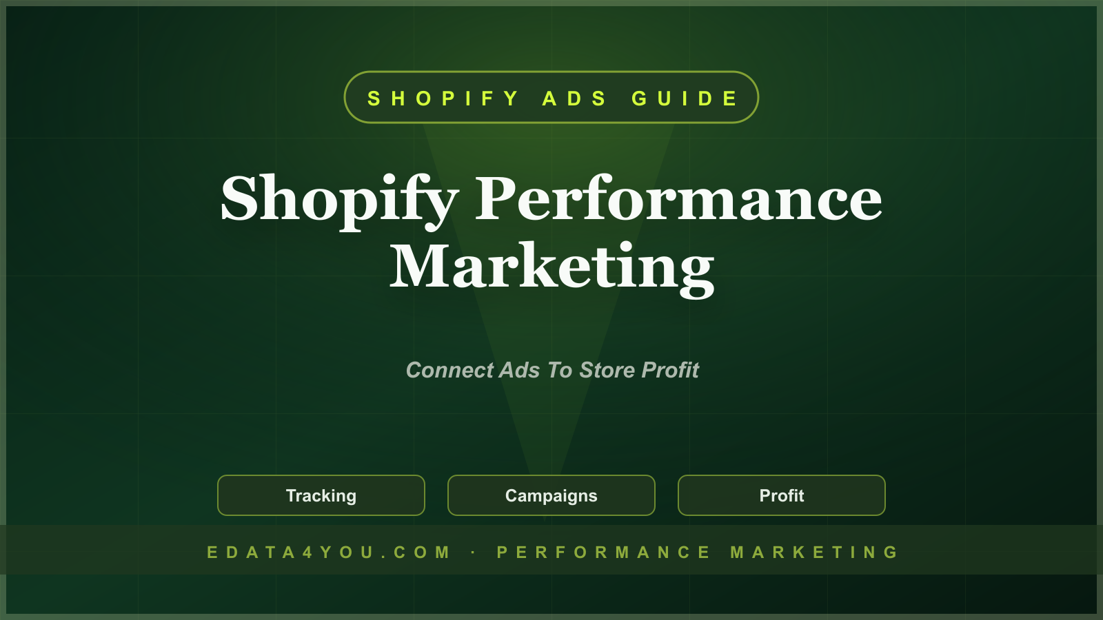 Performance Marketing for Shopify Stores: Ads, Tracking, CRO, and Retention