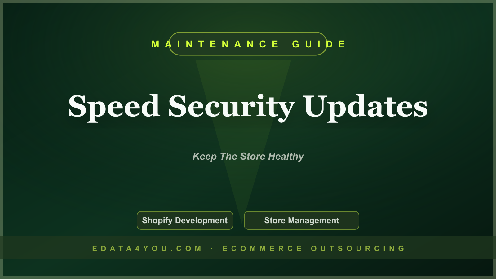 Shopify Store Maintenance Guide: Speed, Security, Backups, and Updates
