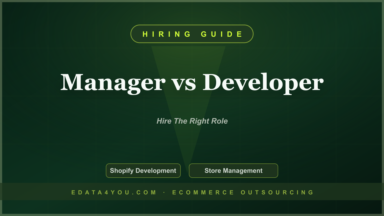 When to Hire a Shopify Store Manager vs a Shopify Developer