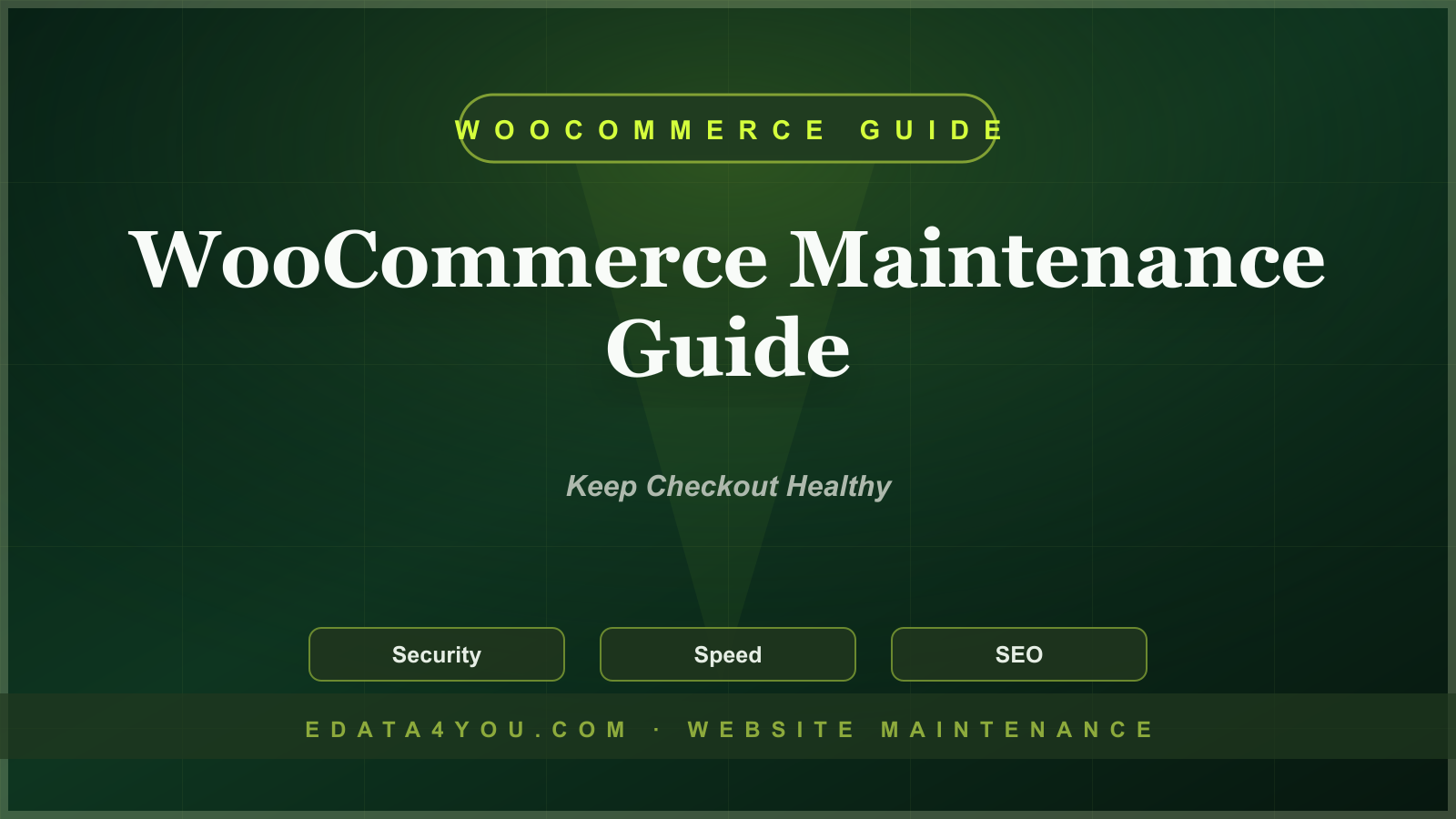 WooCommerce Maintenance Guide: Orders, Payments, Products, Speed, and Security